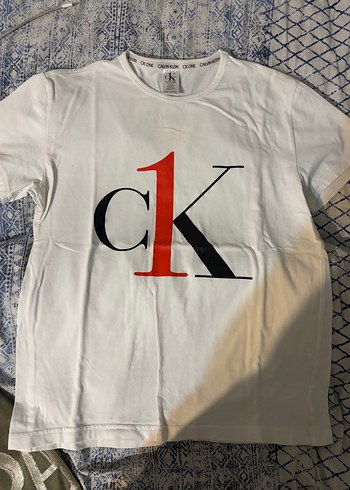 Calvin Klein Ck Beyaz Bisiklet Yaka Tisort Orijinal