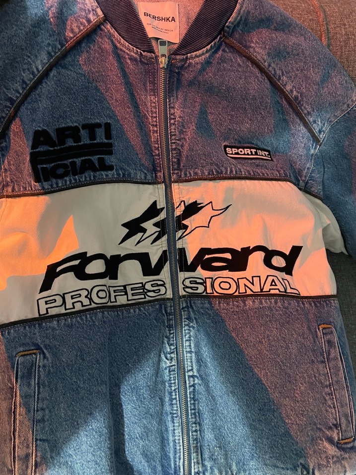 Kadın Baskılı Denim Ceket - Görsel 2