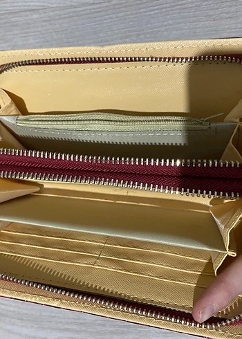 Bordo Parlak Deri Yılan Desenli Kadın Cüzdan - Görsel 3