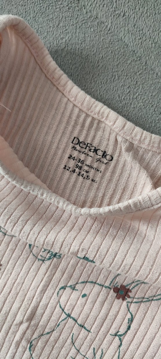 Organik kumaştan, Bebek Çıtçıtlı Body ve altı takim - Görsel 2