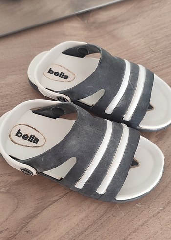 Erkek Çocuk Gri Zebra Desenli Tokalı Terlik - Görsel 2