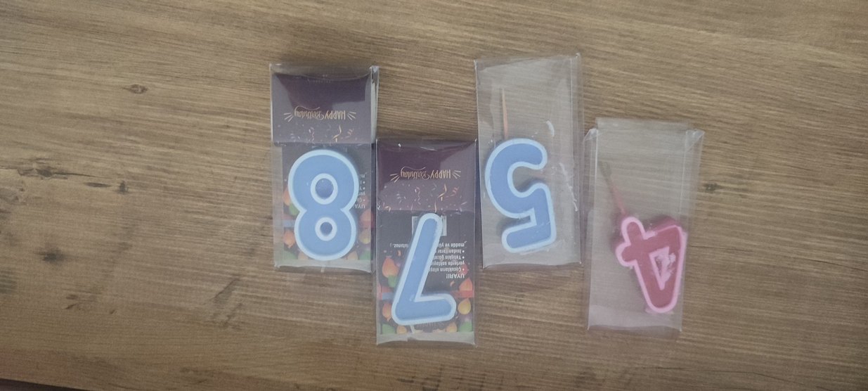 Mavi Doğum Günü Mumları 4, 5, 7, 8 - Görsel 3