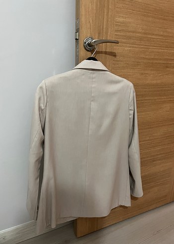 34 Beden Taş Rengi Kadın Blazer Ceket