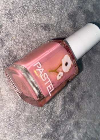 Pastel Pastel Bej Oje parlak simli pembe