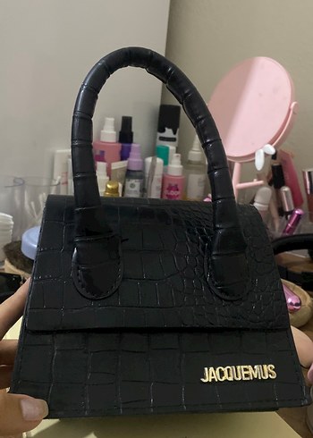 Jacquemus Jacquemus Siyah Deri Yılan Desenli Kadın Çanta