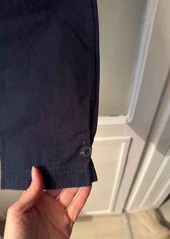 s Beden lacivert Renk Mango Lacivert Regular Fit jogger pamuklu Kadın Pantolon