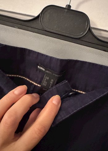 Mango Mango Lacivert Regular Fit jogger pamuklu Kadın Pantolon
