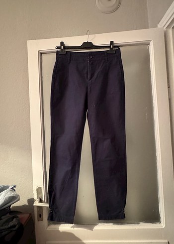 Mango Lacivert Regular Fit jogger pamuklu Kadın Pantolon
