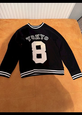 Siyah Baskılı Sweatshirt