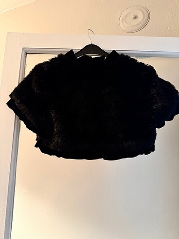 m Beden siyah Renk Zara peluş kürk crop