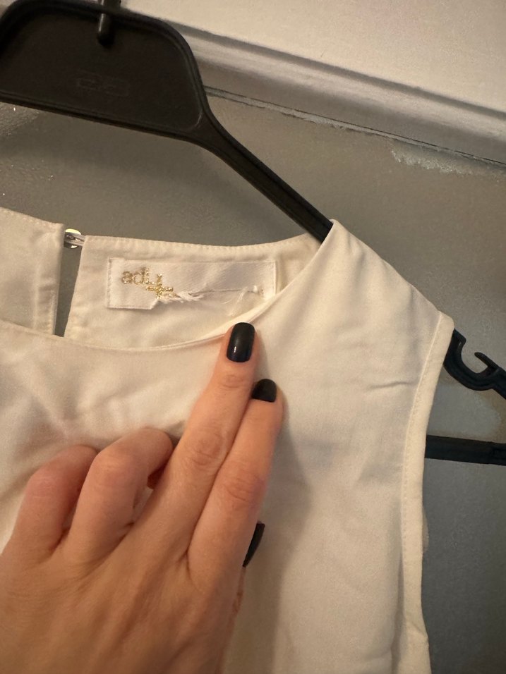 Beyaz Uzun Kollu Keten Bluz - Görsel 3