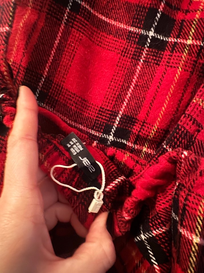 Kırmızı Kareli Askılı Bol Tulum - Görsel 4