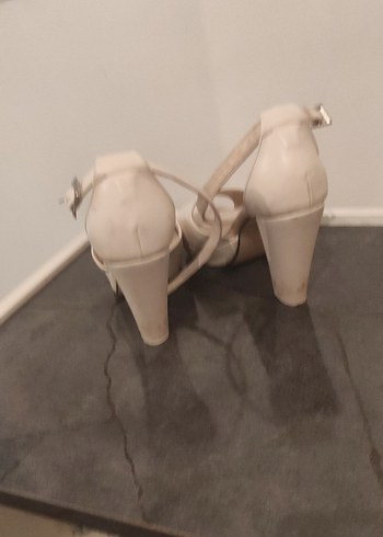 39 Beden Minimalist Beyaz Stiletto Kadın Abiye Ayakkabı