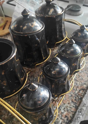 Beden Renk Siyah Metal Baharatlık Seti
