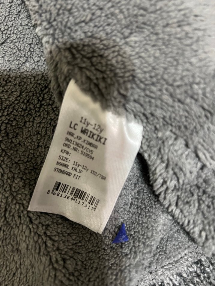 Kapüşonlu Gri Örgü Erkek Kazak - Görsel 5