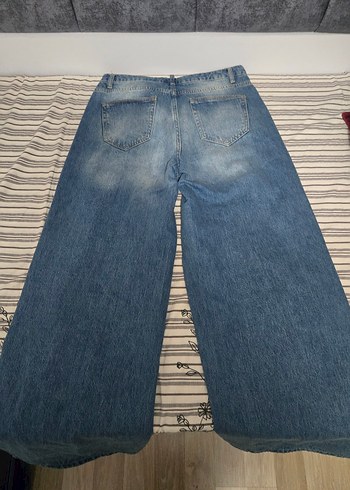 ZARA Kadın Midi Boy Lacivert Denim Jean - Görsel 3