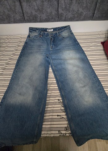 ZARA Kadın Midi Boy Lacivert Denim Jean - Görsel 2