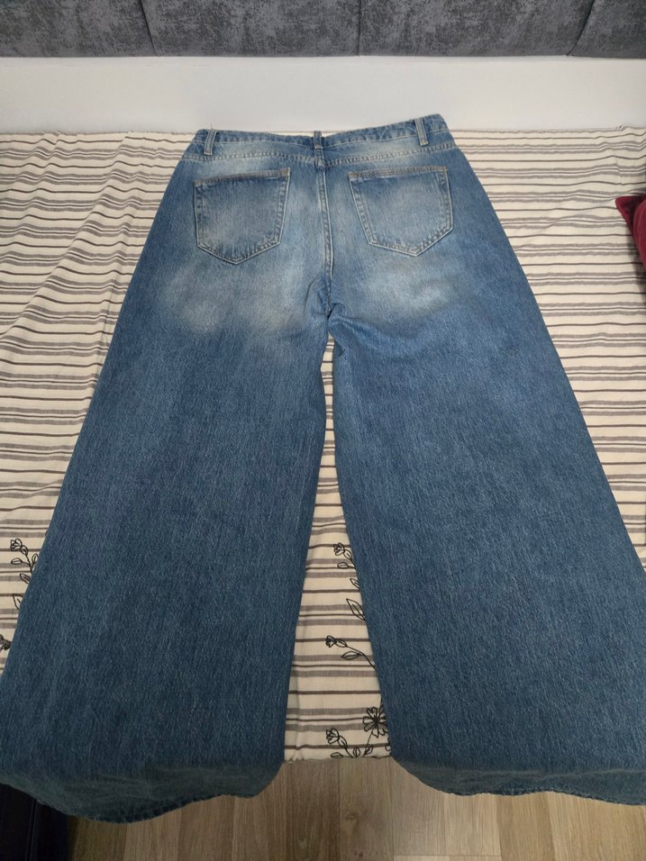 ZARA Kadın Midi Boy Lacivert Denim Jean - Görsel 3