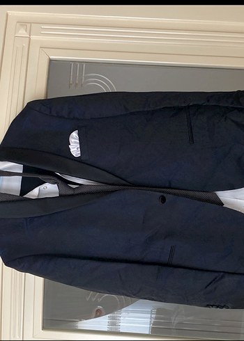 Beyaz Notched Lapel Ceket - Görsel 2