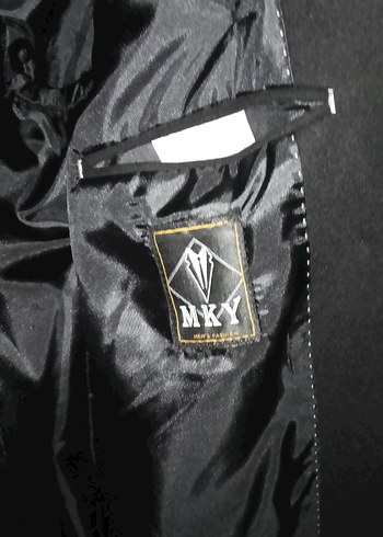 Siyah Erkek Düğmeli Midi Kaban - Görsel 7