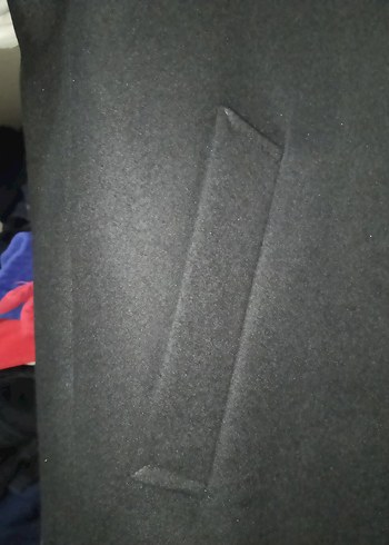 Siyah Erkek Düğmeli Midi Kaban - Görsel 3