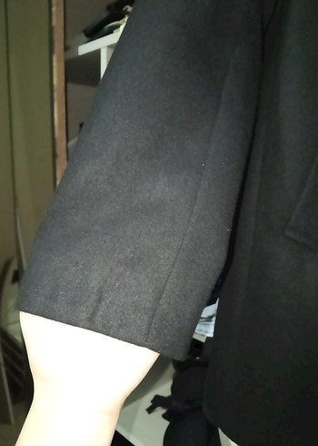 Siyah Erkek Düğmeli Midi Kaban - Görsel 4