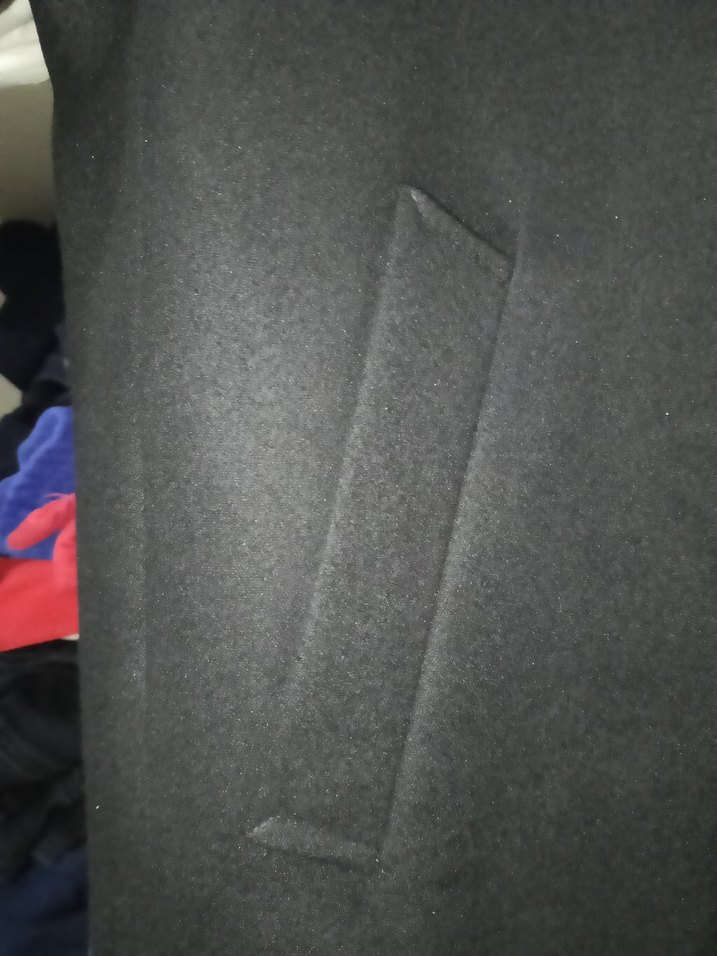 Siyah Erkek Düğmeli Midi Kaban - Görsel 3