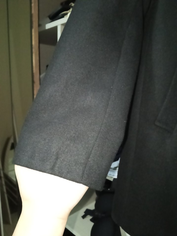 Siyah Erkek Düğmeli Midi Kaban - Görsel 4