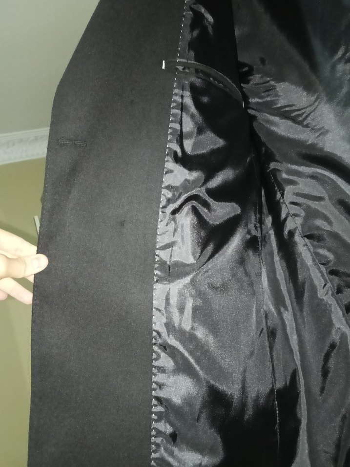 Siyah Erkek Düğmeli Midi Kaban - Görsel 5