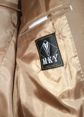 Bej  Erkek Klasik Midi Kaban - Görsel 6