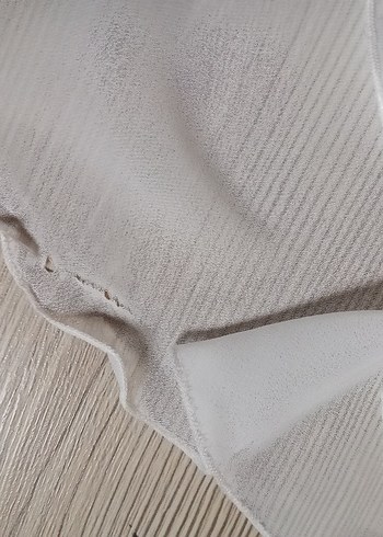 Beyaz Drapeli Straplez Uzun Kollu Bluz - Görsel 4