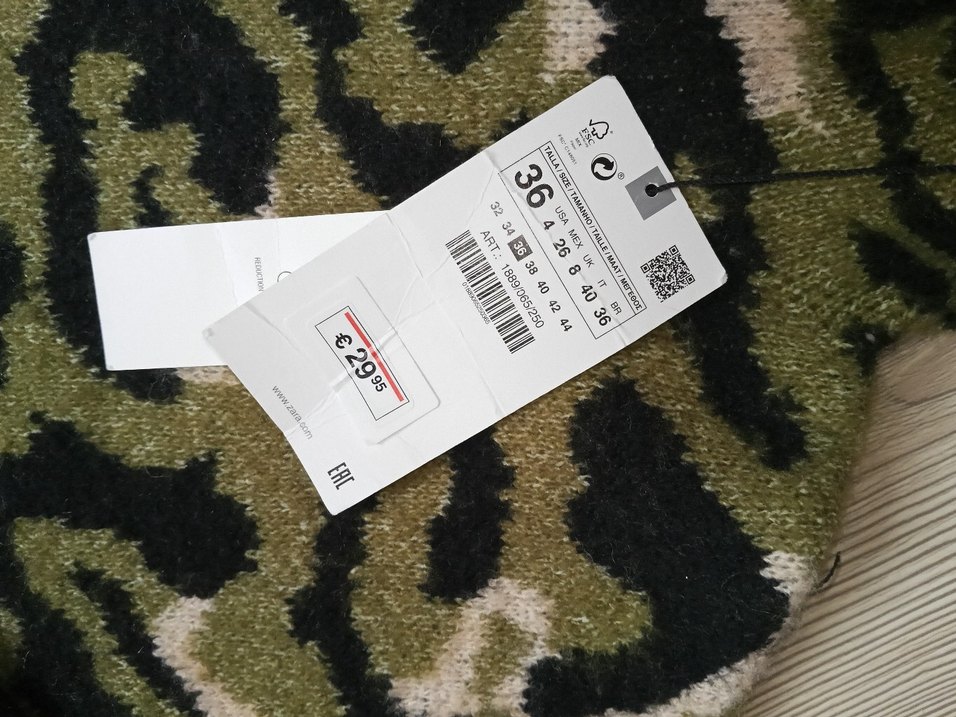 yağ yeşili Örgü Yılan Desenli Boğazlı Kadın Kazak - Görsel 3