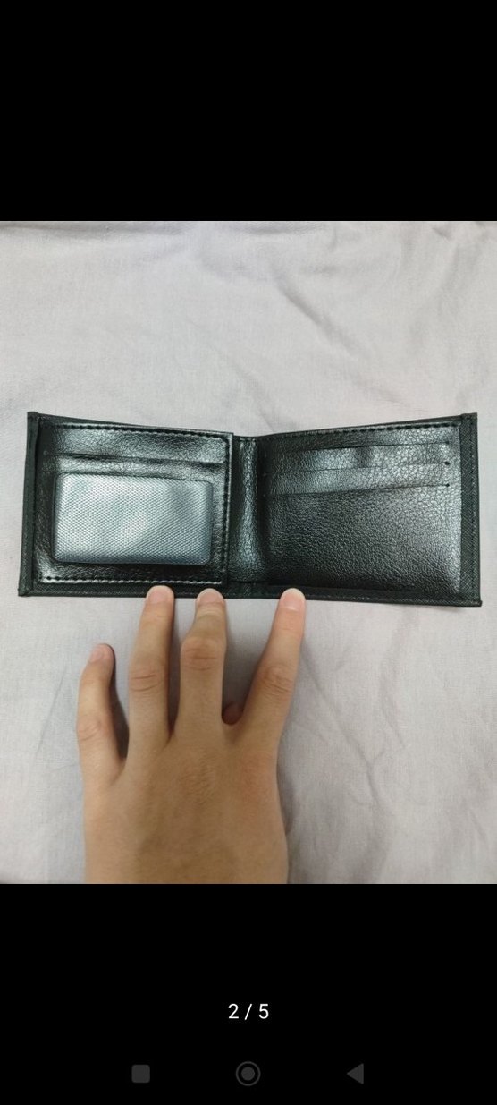 Siyah Erkek Suni Deri Cüzdan - Görsel 2