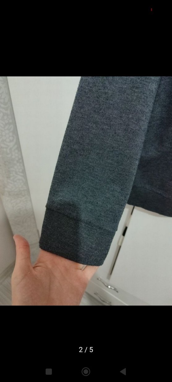 Gri Erkek Polo Yaka Düğmeli kazak - Görsel 2