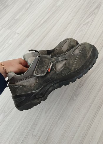 Gri Erkek Outdoor Ayakkabı Velcro Kapatma - Görsel 4