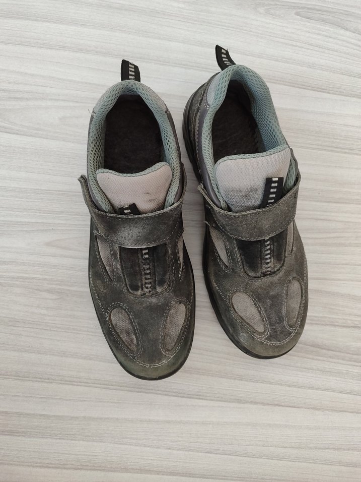 Gri Erkek Outdoor Ayakkabı Velcro Kapatma - Görsel 3