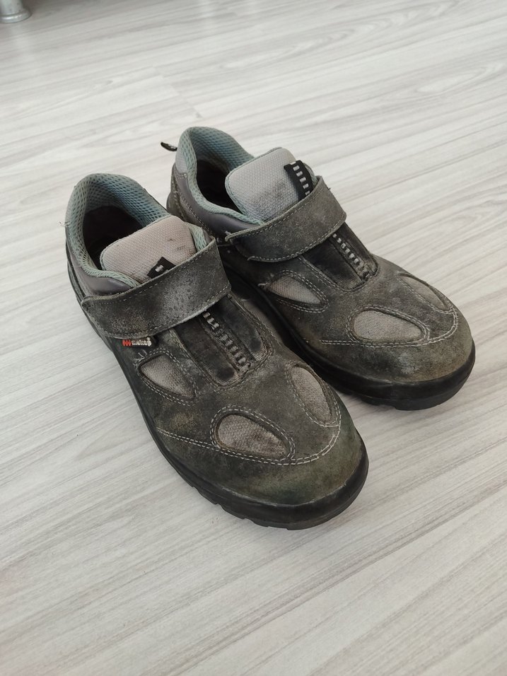 Gri Erkek Outdoor Ayakkabı Velcro Kapatma - Görsel 2