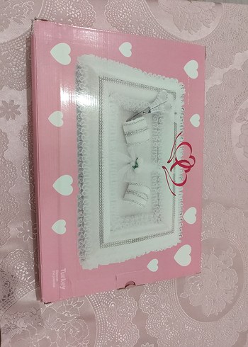 Dantel Detaylı Vintage Nişan Tepsisi - Görsel 4