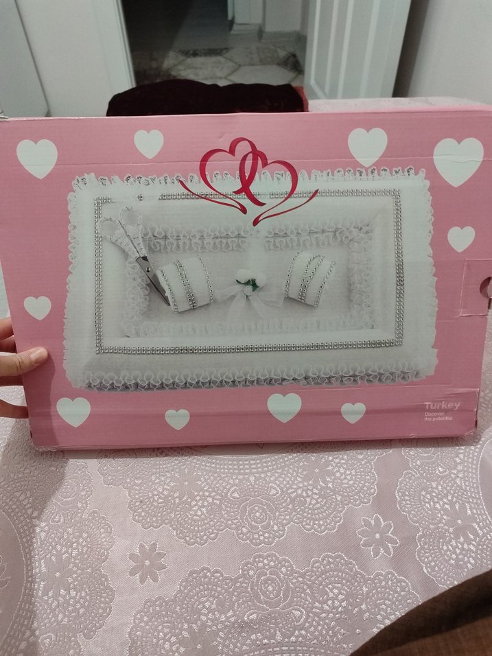 Dantel Detaylı Vintage Nişan Tepsisi - Görsel 5