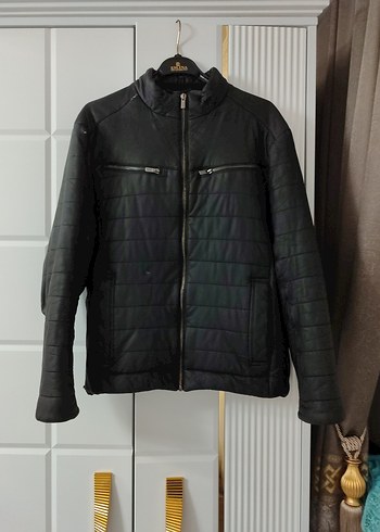 Erkek Siyah Deri Ceket - Görsel 4