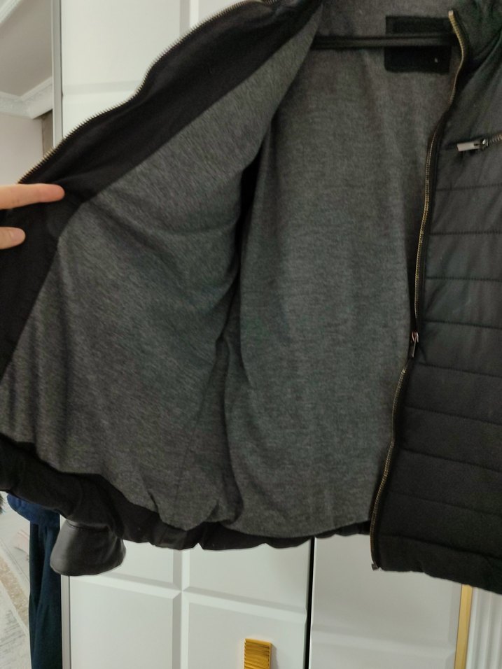 Erkek Siyah Deri Ceket - Görsel 2