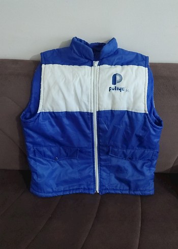 Mavi Fermuarlı Erkek Yelek - Görsel 2