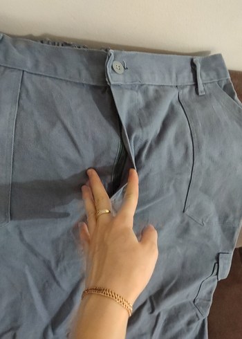 Gri Denim Kemerli Erkek Pantolon - Görsel 3