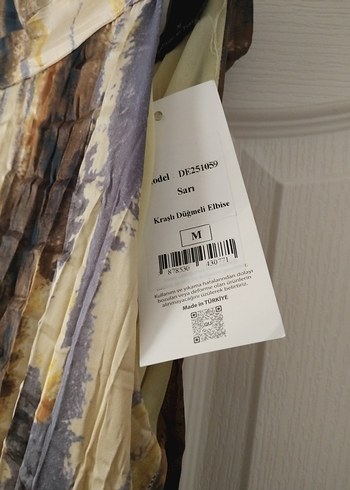 Drapeli Kahverengi Bağlamalı Uzun Elbise - Görsel 7