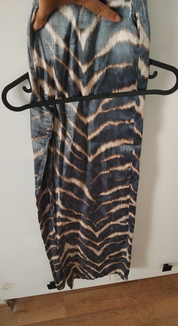 Bohem Zebra Desenli Piliseli Kadın Pantolon - Görsel 2