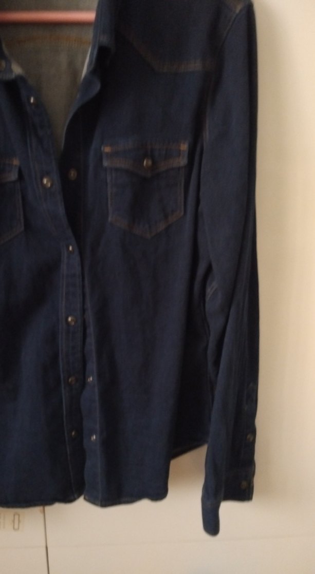 Kadın Lacivert Denim Gömlek - Görsel 4