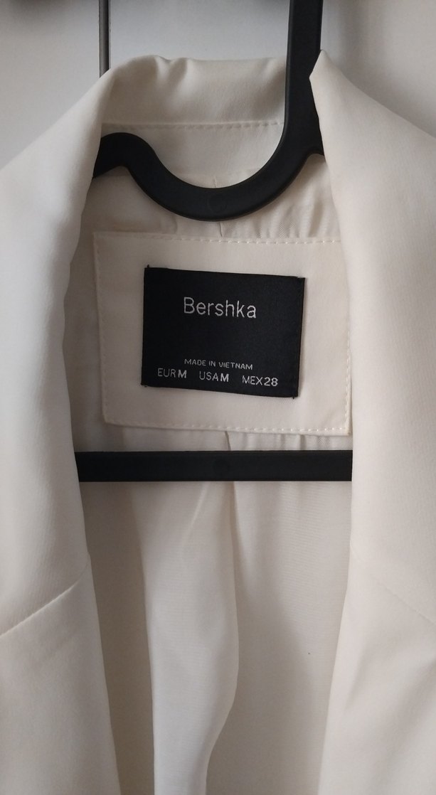 Beyaz Düğmeli Kadın Blazer Ceket - Görsel 5