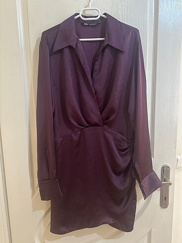 Zara saten elbise