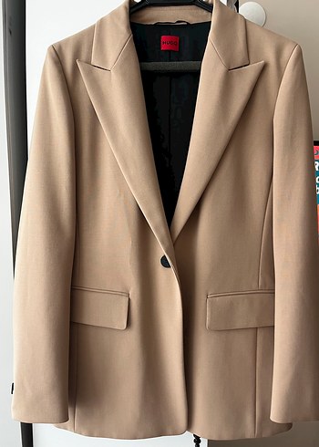 Hugo Boss Bej Tek Dugmeli Blazer Ceket