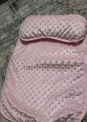 Pembe Bebek Uyku Alt Değiştirme Minderi ve Yastık Seti - Görsel 2